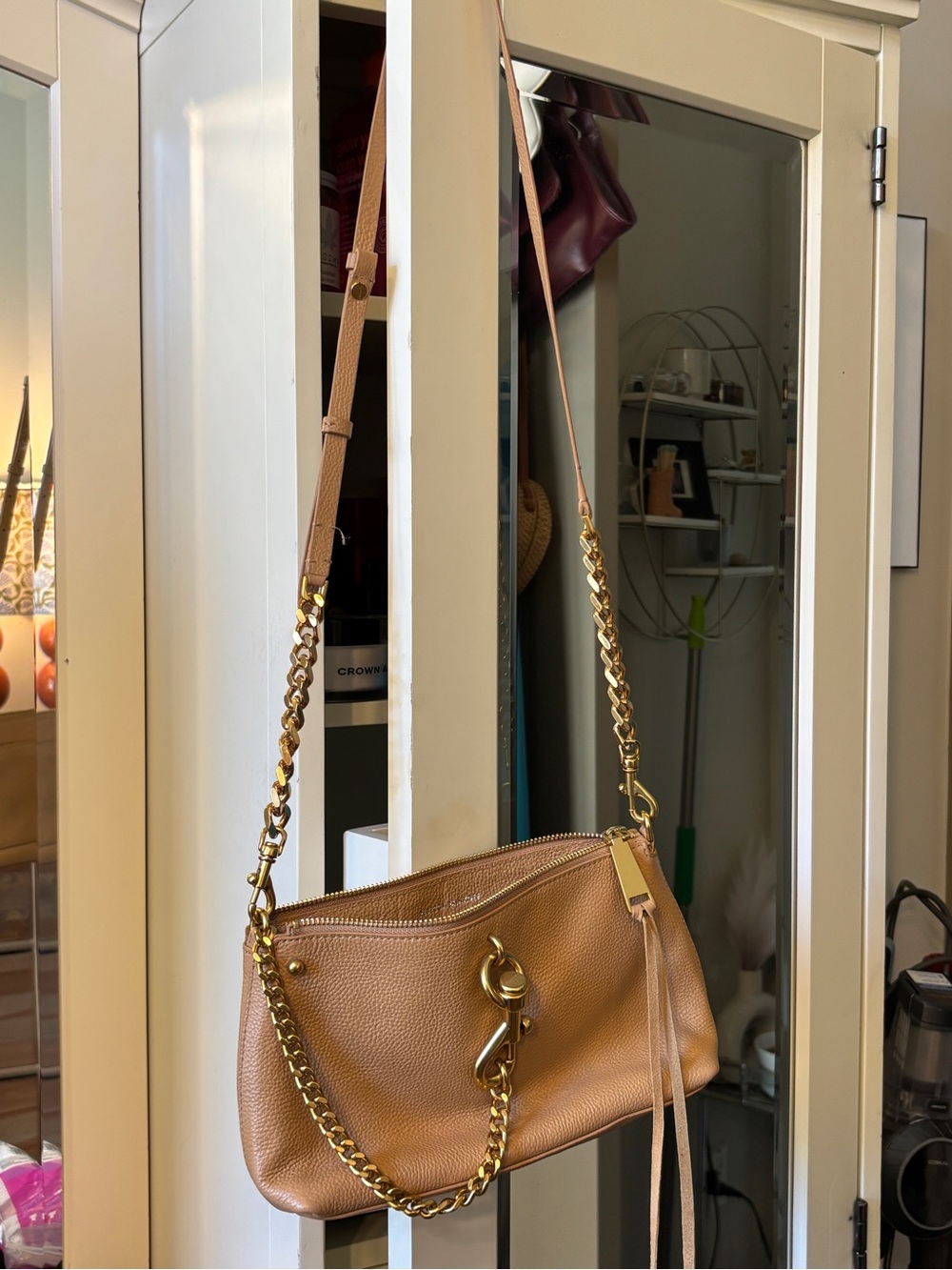 Rebecca Minkoff Tan Leather Chain Strap Crossbody